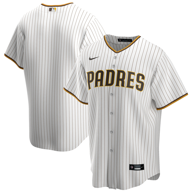 2020 MLB Men San Diego Padres Nike White Brown Home 2020 Replica Team Jersey 1->san diego padres->MLB Jersey